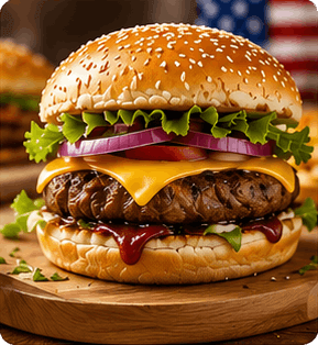 Classic Cheeseburger (Non-Veg)